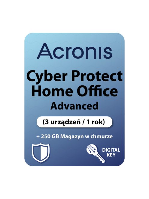 Acronis Cyber Protect Home Office Advanced (3 urządzeń / 1 rok) + 250 GB Magazyn w chmurze
