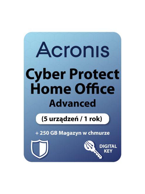 Acronis Cyber Protect Home Office Advanced (5 urządzeń / 1 rok) + 250 GB Magazyn w chmurze