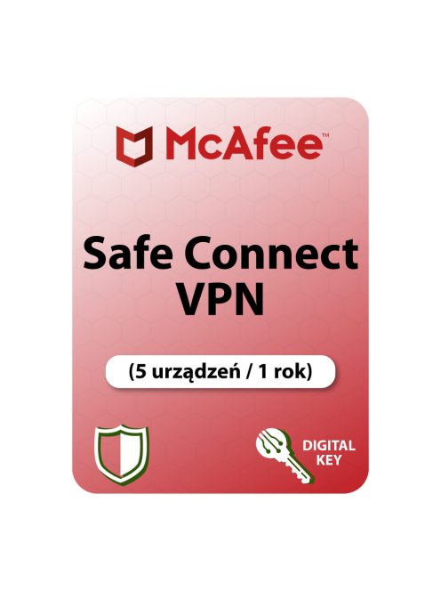 McAfee Safe Connect VPN (5 urządzeń / 1 rok)