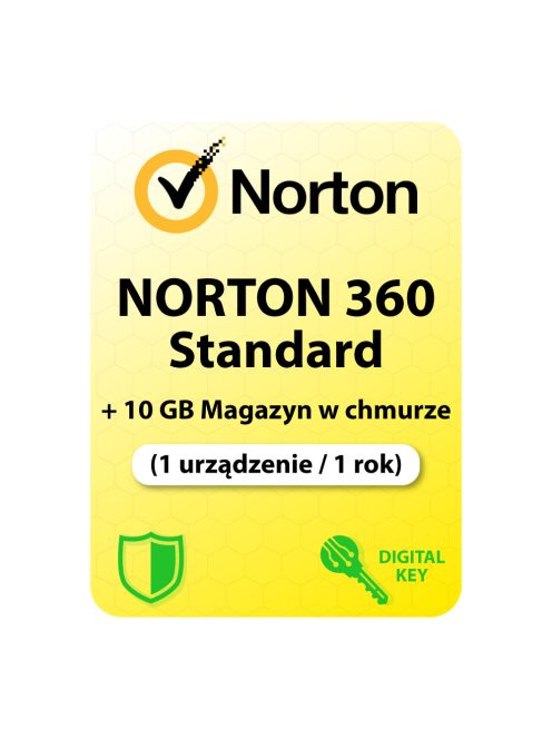 Norton 360 Standard (EU) + 10 GB Magazyn w chmurze (1 urządzeń / 1rok)