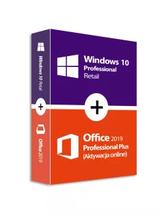 Windows 10 Pro + Office 2019 Pro Plus (Aktywacja online)