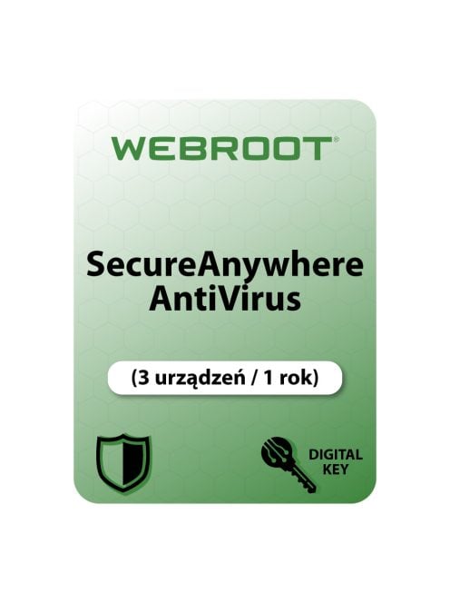 Webroot SecureAnywhere AntiVirus (3 urządzeń / 1 rok)