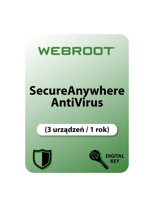 Webroot SecureAnywhere AntiVirus (3 urządzeń / 1 rok)